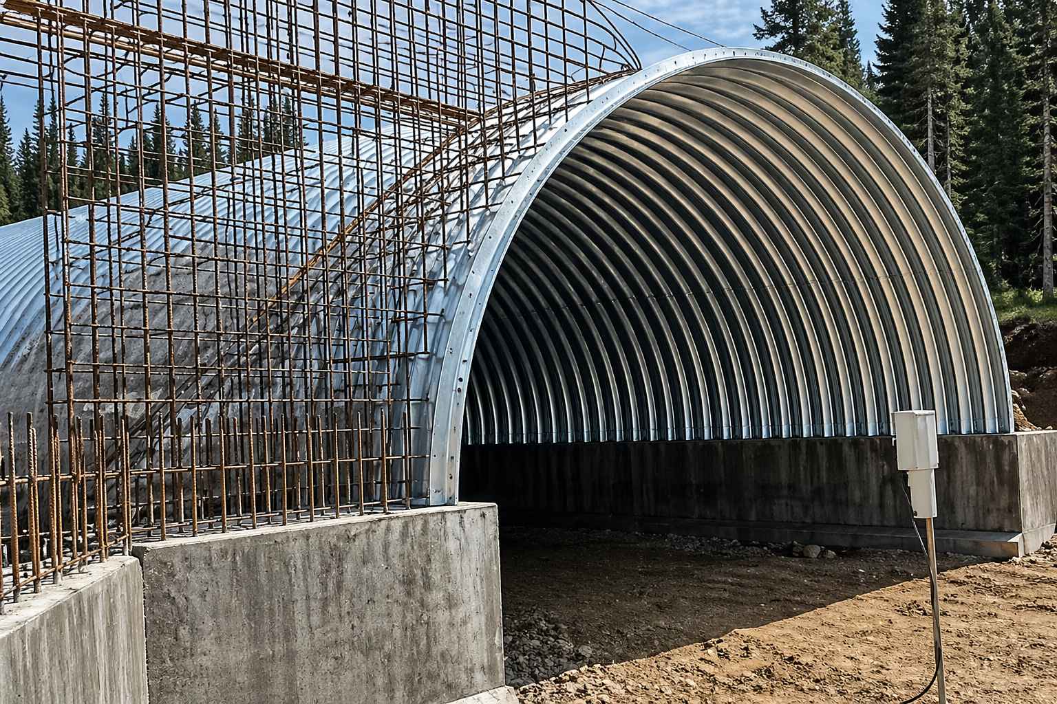 Арочный гофролист для перекрытия пролёта